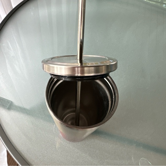 2014 Starbucks metal tumbler with metal straw - Picture 9 of 10